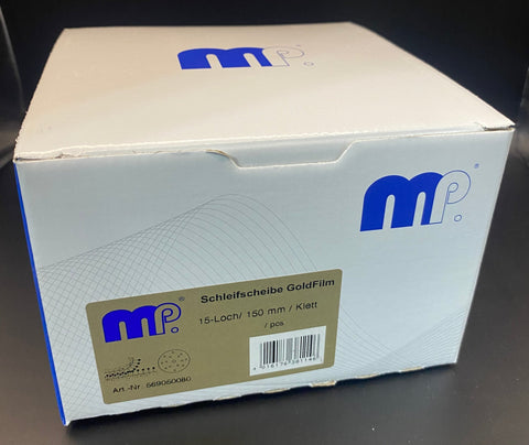 Mipa MP Goldfilm P180 15 Hole 150mm Velcro Discs 100PCS