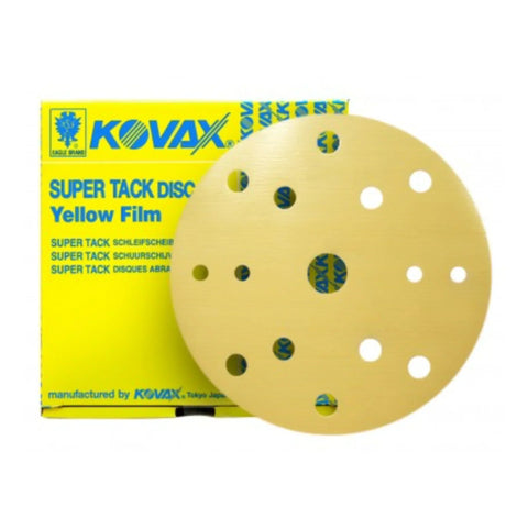 Kovax Yellow Film Super Tack Disc 15 Hole 150mm (Box of 50) P2000