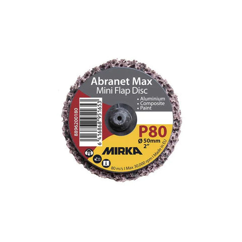 Abranet Max Mini Flap disc Quick Lock 50mm P80 - Single Disc