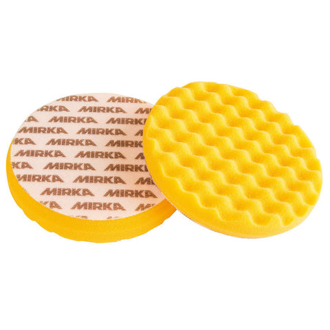 Mirka Polishing Foam Pad 135 x 25mm Yellow Waffle